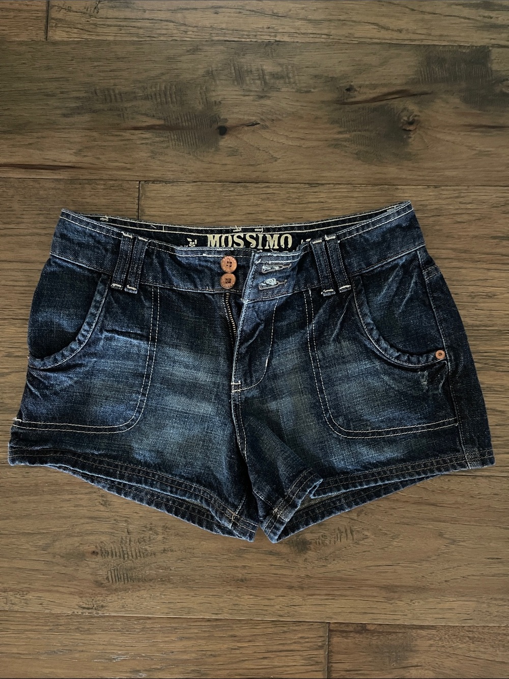 Mossimo Supply Co. Women's Dark Blue Washed Denim Shorts